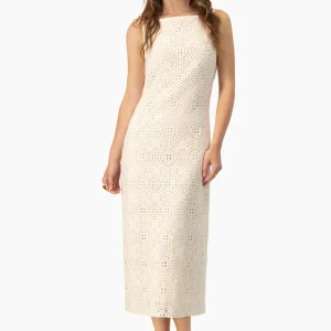 Vestido midi sin mangas tejido