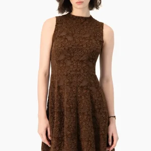 Vestido Ivonne corto en tono cafe