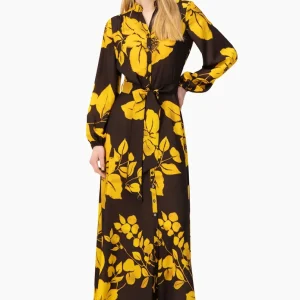 Vestido maxi Ivonne de manga larga