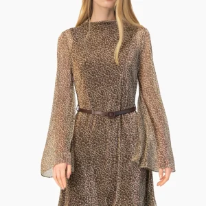 Vestido Ivonne corto manga campana