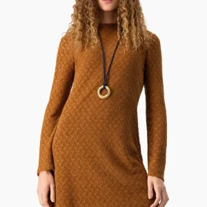 Vestido Ivonne tejido corto cafe