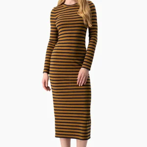 Vestido Ivonne midi de manga larga