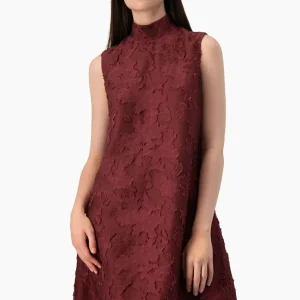 Vestido Ivonne corto color vino
