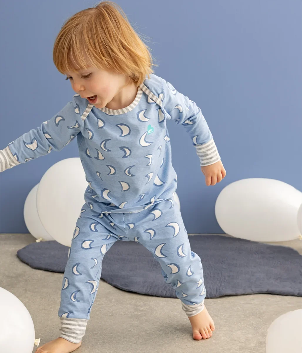 Conjunto de Pijama para Niños Manga Larga de Algodón Celeste Eclipse - Imagen 7