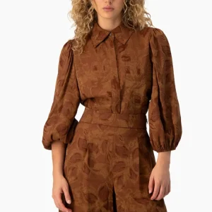Camisa Ivonne manga abullonada