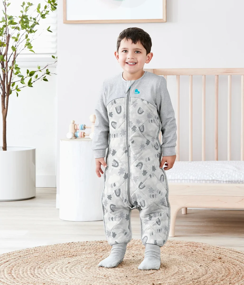 Traje de dormir 2.5 TOG Algodón orgánico/Lana Merino Gris Nubes