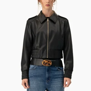 Chamarra PU Bomber