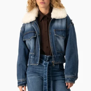 Bomber Denim Desgastada