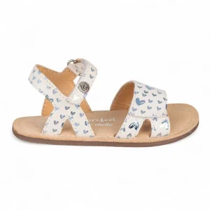 Sandalia Piel Barefoot con velcro de corazones AMALFI - CHETTO