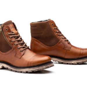 11479 Bota para caballero en piel de color marrón, con cordones ( hecho en España)