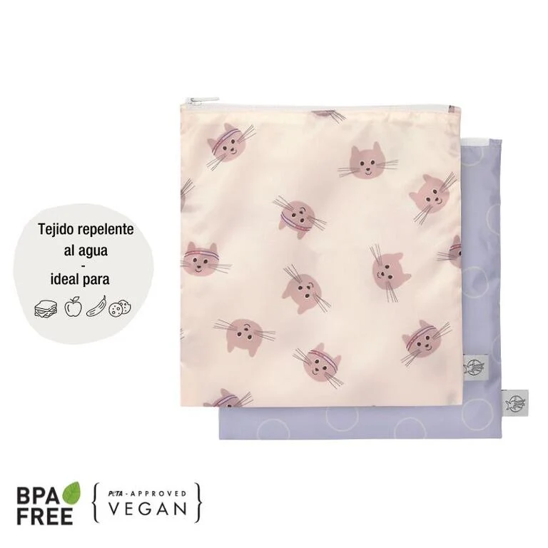 Bolsa Aislante Alimentos 2pcs Gatos -LÄSSIG