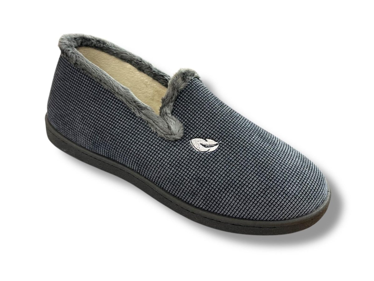 12249 Zapatilla para casa de caballero en suapel color azul, forro borreguillo, plantilla plumaflex. - Imagen 3