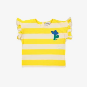 Camiseta rayas amarillas con volantes- BOBO CHOSES
