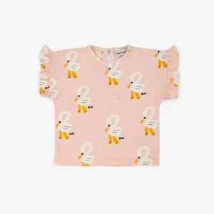Camiseta estampado pelícano con volantes- BOBO CHOSES