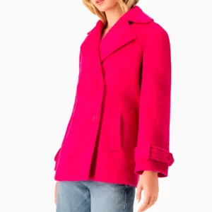Abrigo cruzado rosa