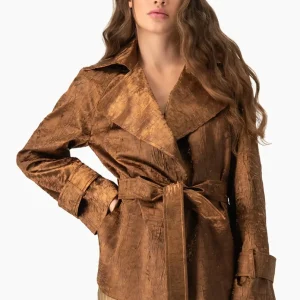 Trench cruzado con cinta
