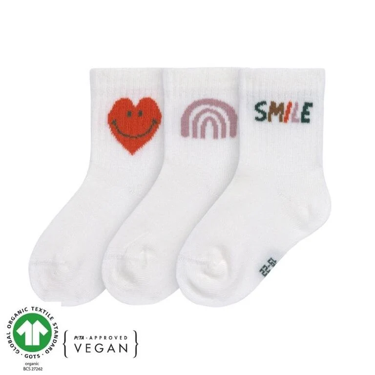 Calcetines Tenis corazón 3 Uds Little Smil- LÄSSIG
