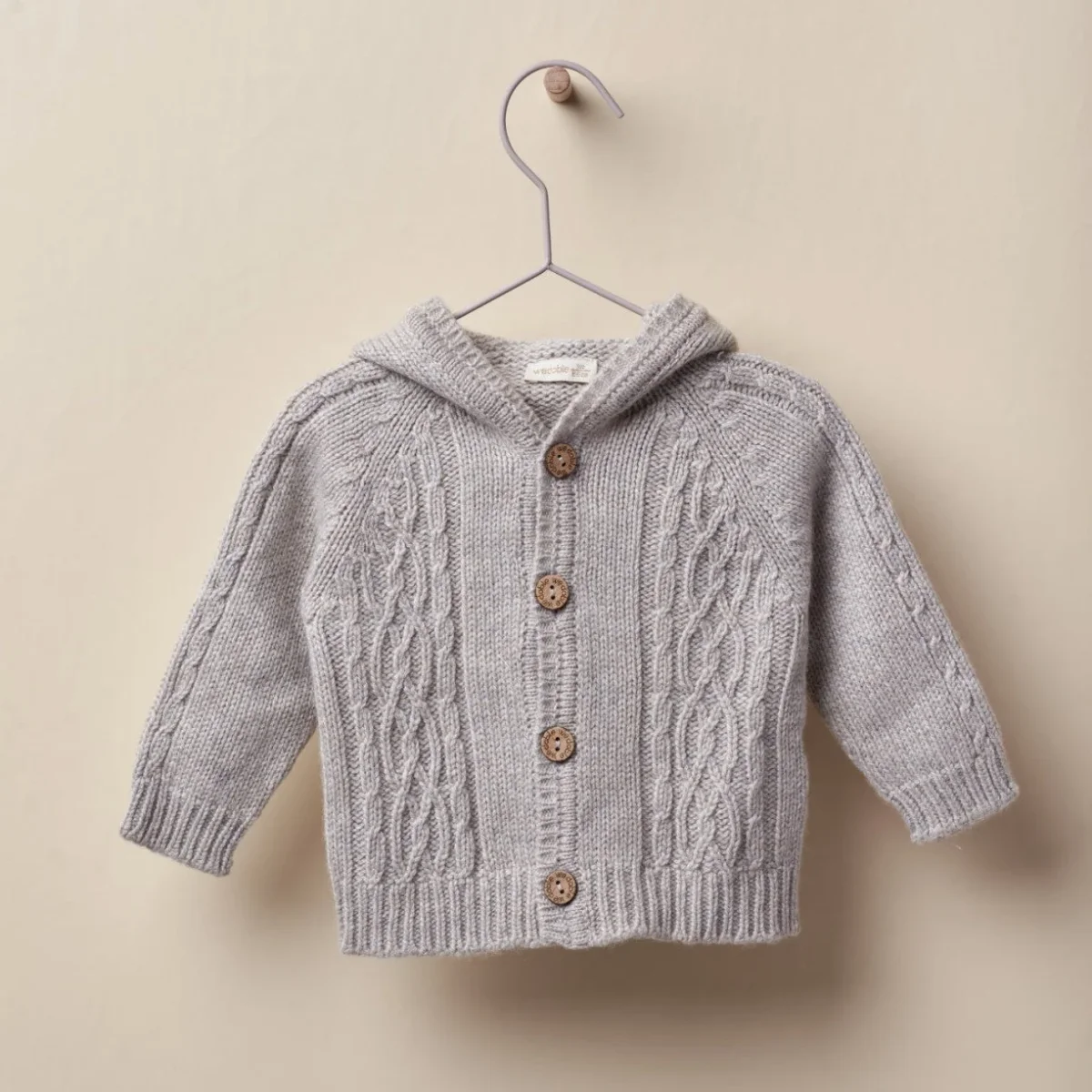 Cardigan de punto con capucha- WE DOBLE