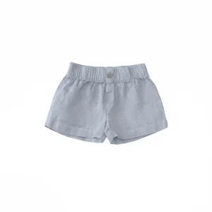 Pantalón corto lino Azul- PLAY UP