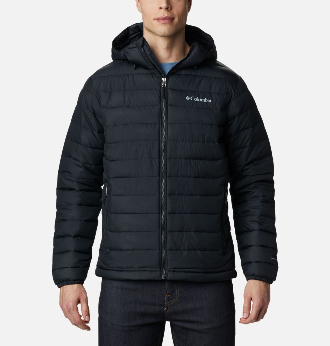 Chaqueta con capucha Powder Lite™ para hombre Color Black