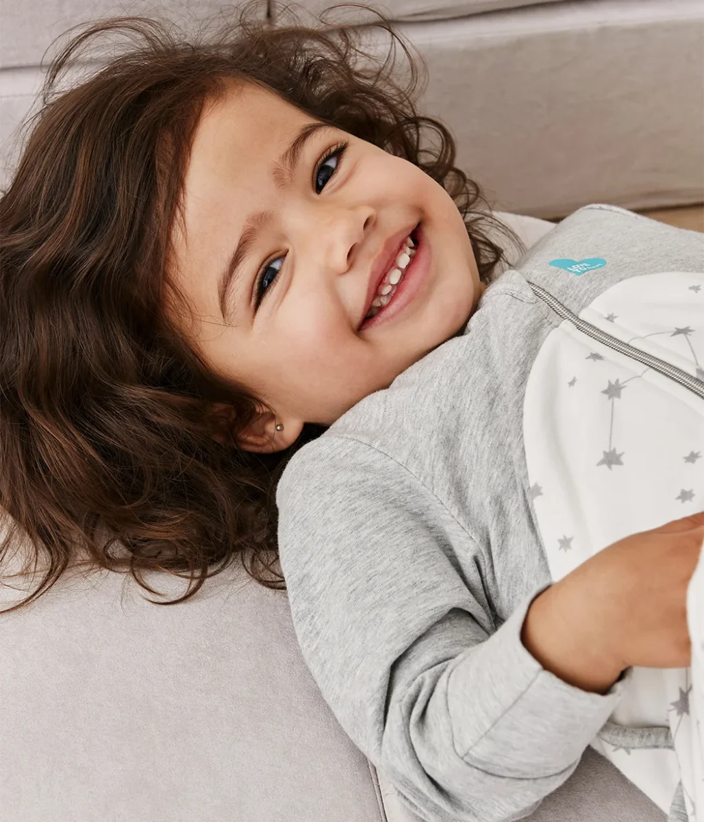 Saco de Dormir Manga Larga 1.5 TOG Algodón Orgánico Blanco Estelar - Imagen 6