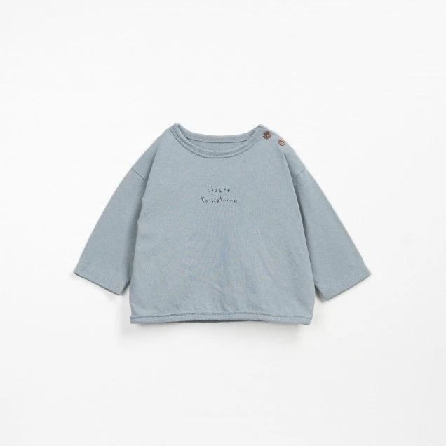 Camiseta manga larga "closer to nature" azul BB- PLAY UP - Imagen 2