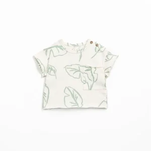 Camiseta manga corta estampada hojas- PLAY UP