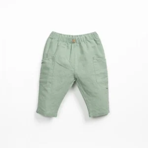Pantalón largo lino verde- PLAY UP