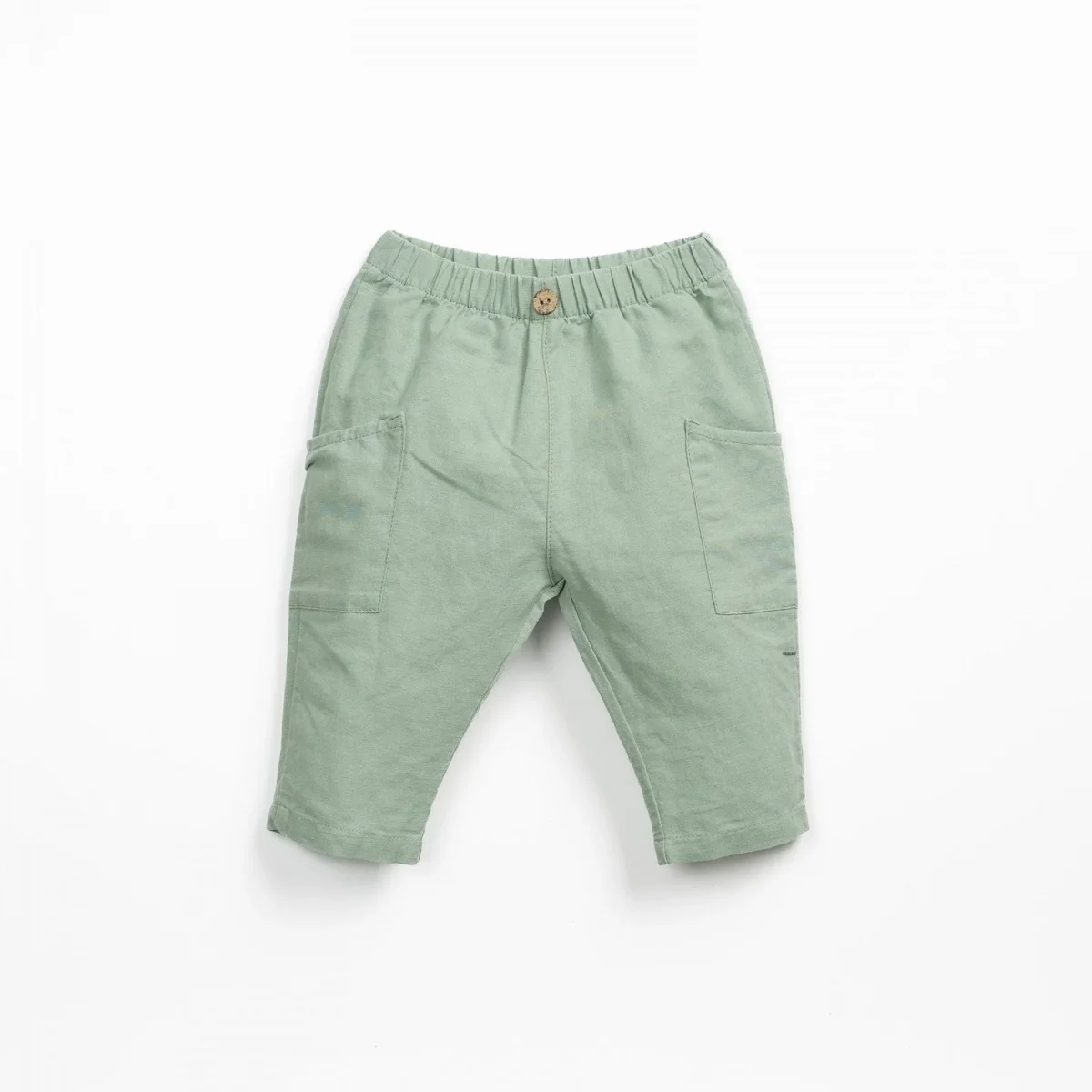 Pantalón largo lino verde- PLAY UP