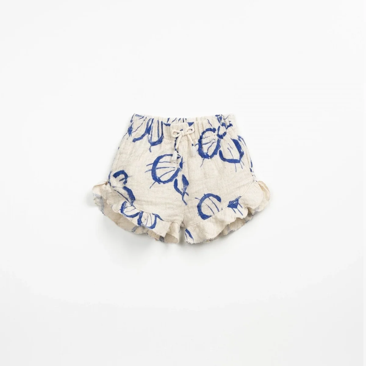 Pantalón corto estampado de flores azules- PLAY UP - Imagen 2