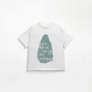 Camiseta manga corta con gráfico verde- PLAY UP