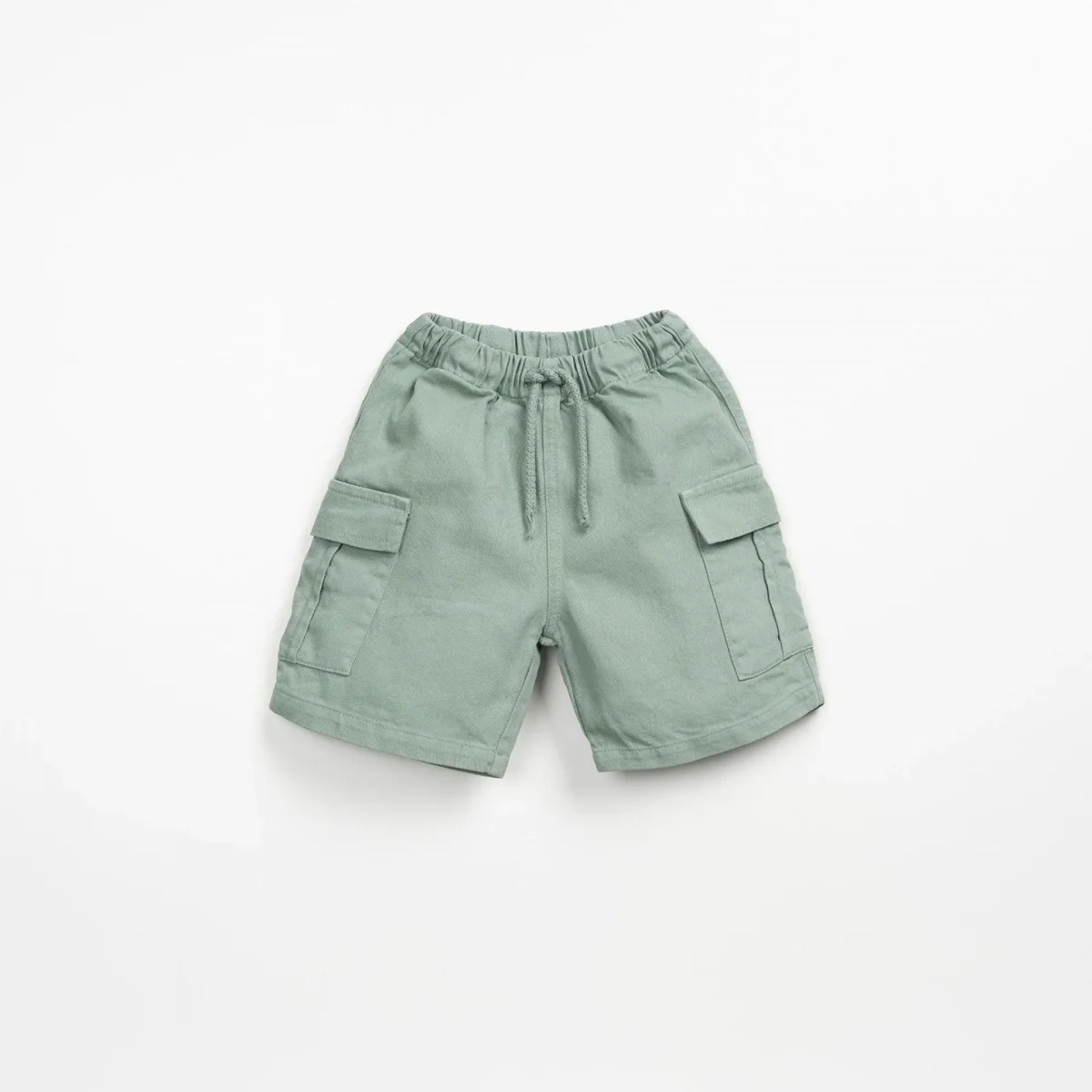 Pantalón corto de sarga verde- PLAY UP