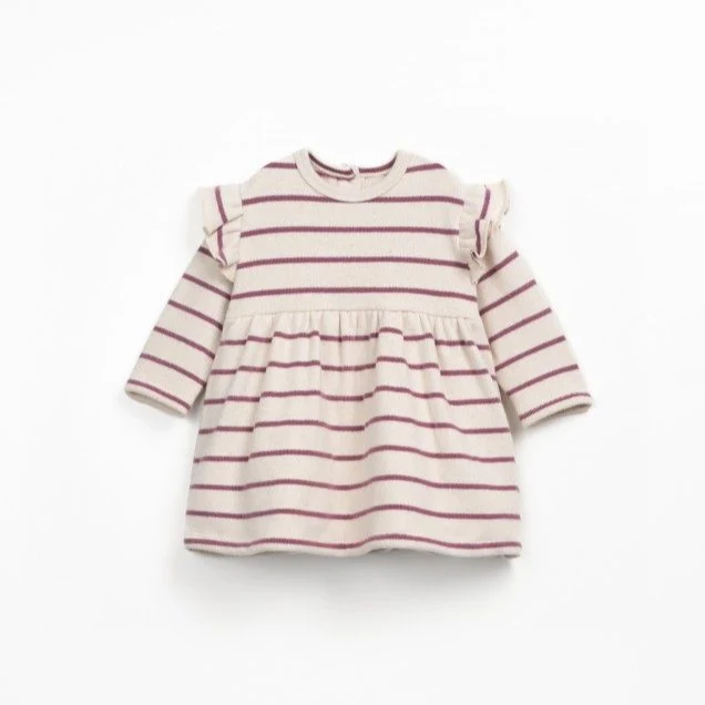Vestido rayas berenjena- PLAY UP - Imagen 2