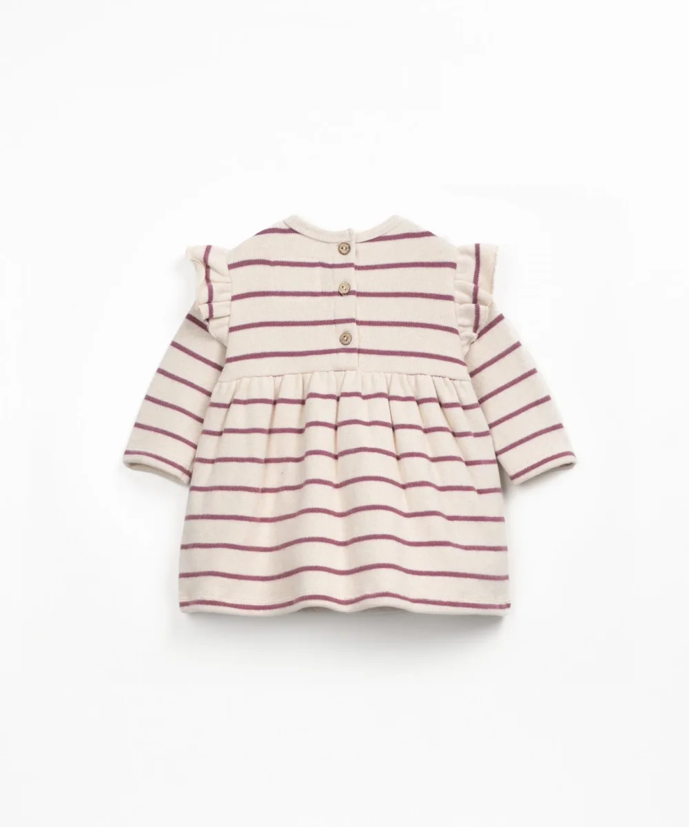 Vestido rayas berenjena- PLAY UP - Imagen 3