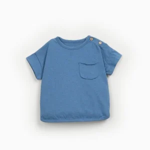 Camiseta Azul con bolsillo - PLAY UP