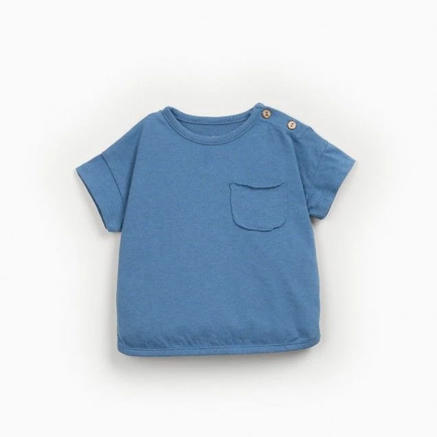 Camiseta Azul con bolsillo - PLAY UP - Imagen 2