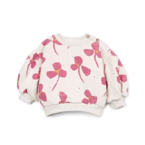 Sudadera Flores Malva- PLAY UP