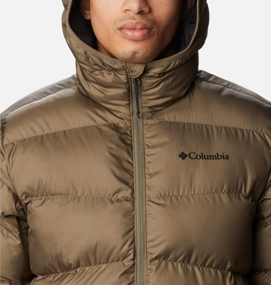Chaqueta acolchada Columbia con capucha Fivemile Butte™ para hombre Color: Stone Green - Imagen 4