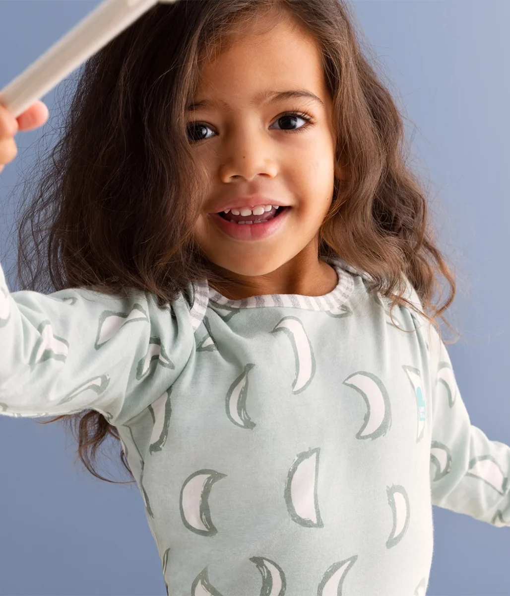Conjunto de pijama para niños de manga larga de algodón Olive Eclipse - Imagen 9