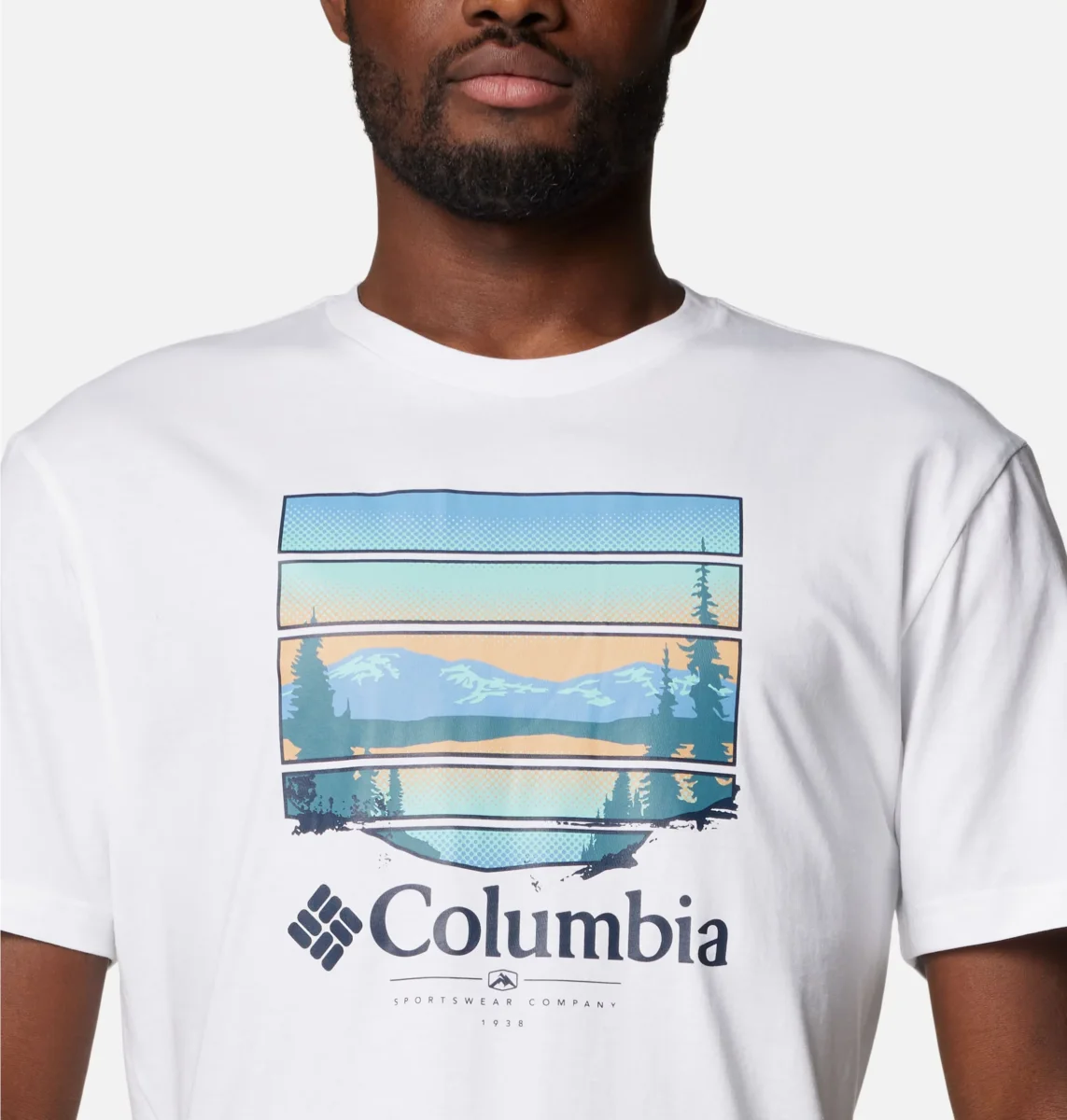 Camiseta estampada Path Lake™ II para hombre Color: White, Colorful Vista - Imagen 6