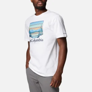 Camiseta estampada Path Lake™ II para hombre Color: White, Colorful Vista