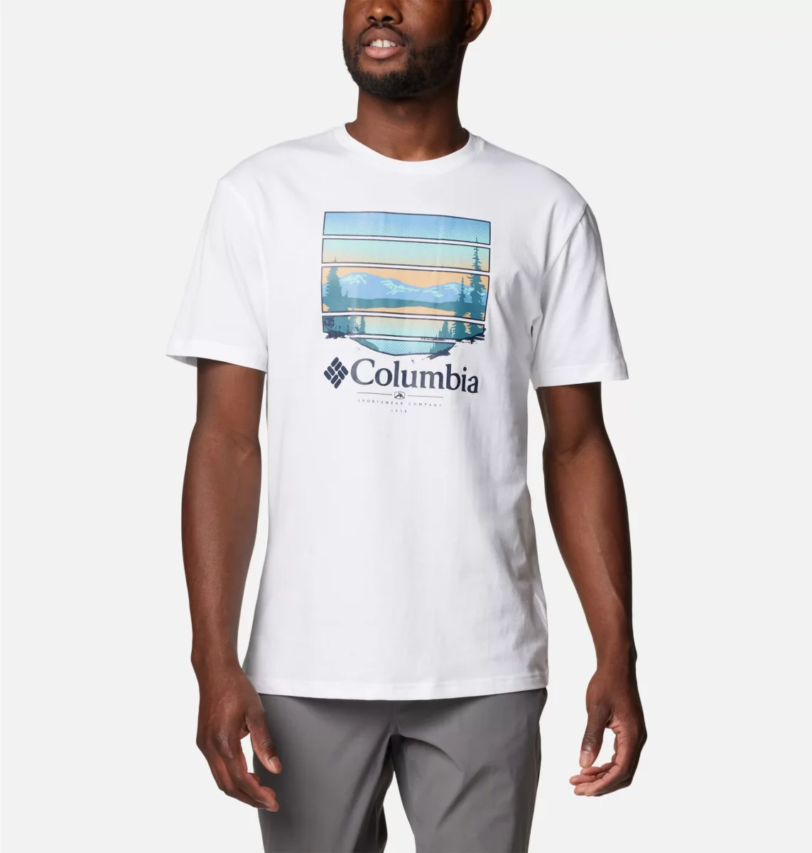 Camiseta estampada Path Lake™ II para hombre Color: White, Colorful Vista - Imagen 3