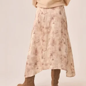 FALDA ESTAMPADA ASIMÉTRICA YVORY