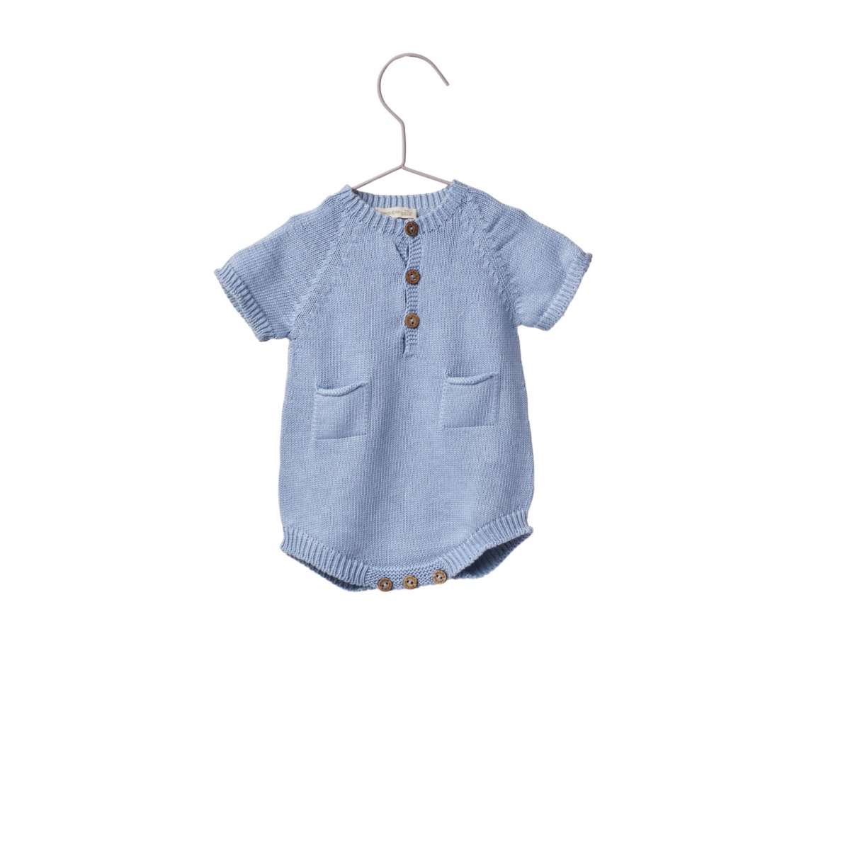 Pelele de tricot celeste- WEDOBLE - Imagen 2