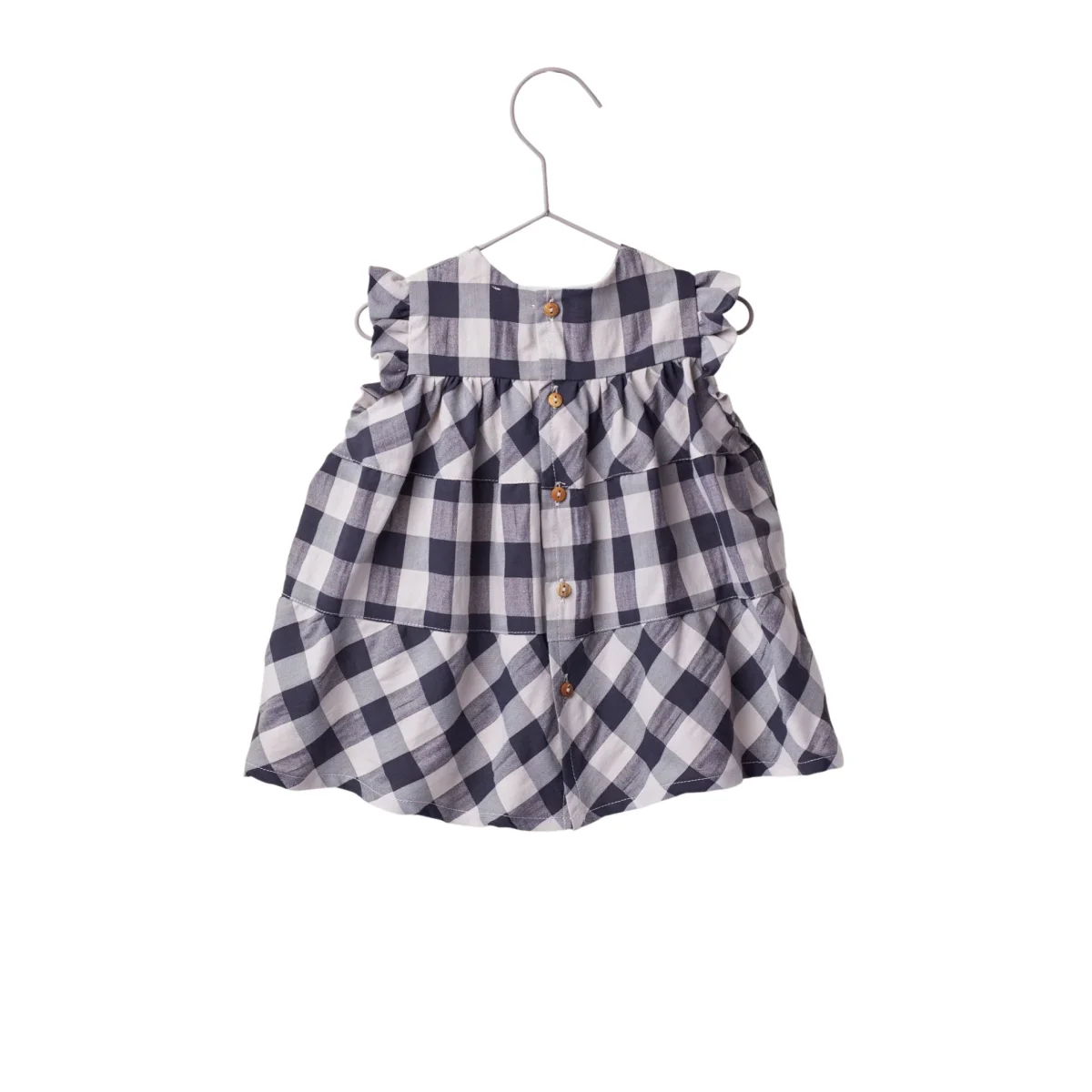 Vestido cuadro vichy azul- WEDOBLE - Imagen 3
