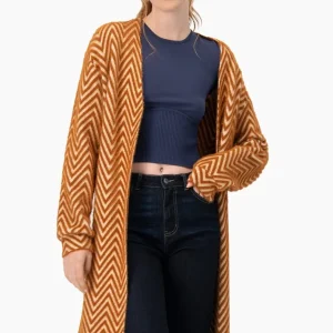 Cárdigan Intarsia Espiga