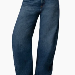 Jeans denim amplio de un boton