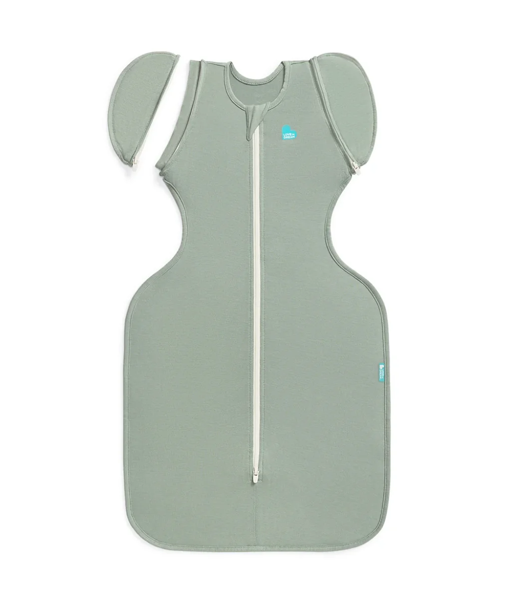 Swaddle Up™ Saco de dormir de transición 2 en 1 1.0 TOG de Viscosa de Bambú Verde Oliva Intenso - Imagen 3
