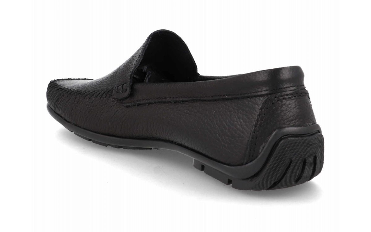 Mocasín de piel para hombre modelo 2001 disponible en marino, negro y cuero - Imagen 3