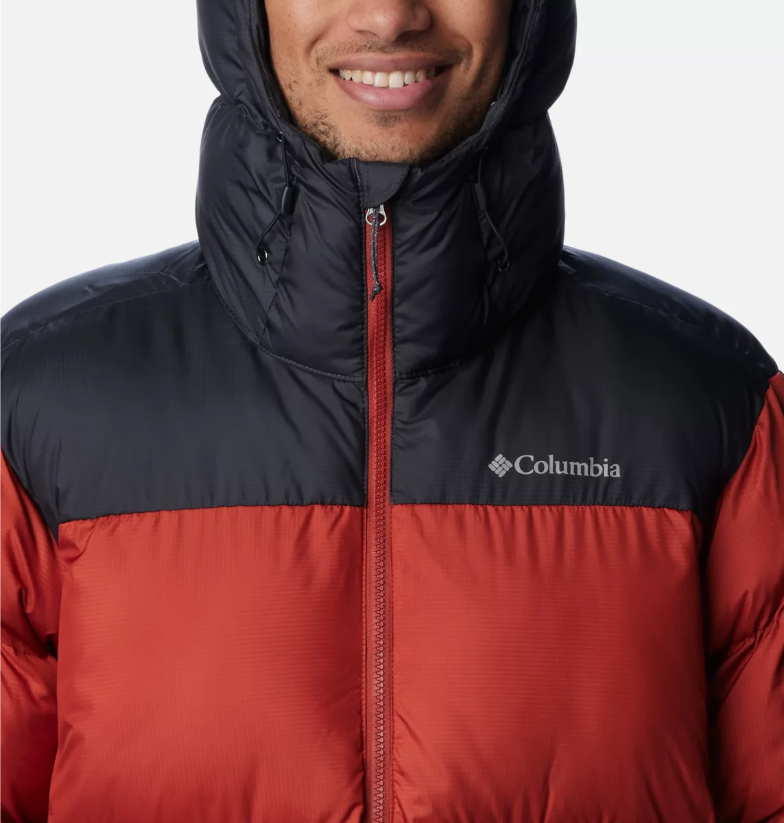 Chaqueta acolchada Columbia con capucha Puffect™ para hombre Color: Warp Red, Shark - Imagen 9